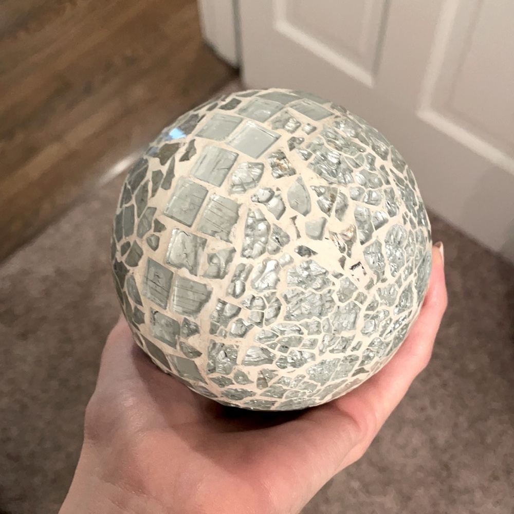 Blue and white decor ball